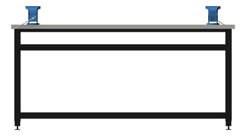 Front Image of Bench Metalwork TFSProjects System7 Kube2 1800 Long