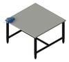 3D Shaded Image of Bench Metalwork TFSProjects System7 Kube3 DDA 1200 Square