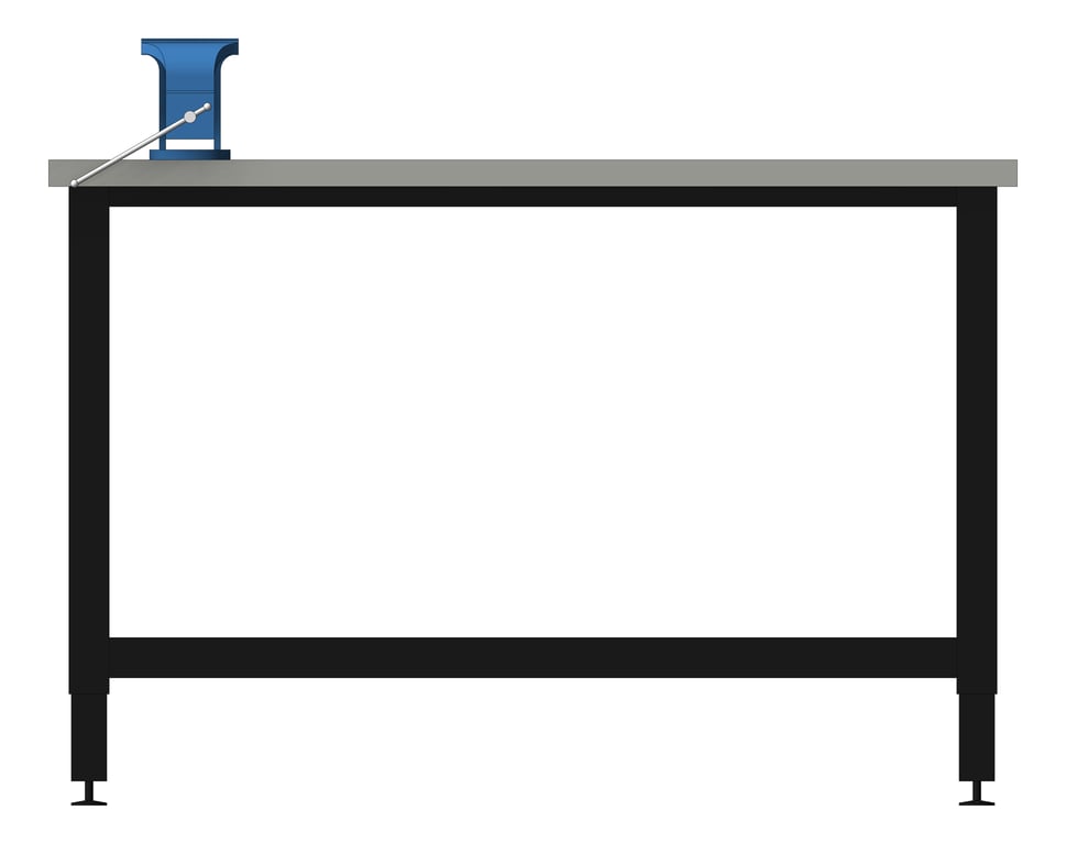 Front Image of Bench Metalwork TFSProjects System7 Kube3 DDA 1200 Square