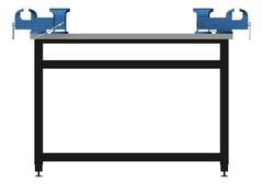 Front Image of Bench Metalwork TFSProjects System7 Kube4 1200 Square