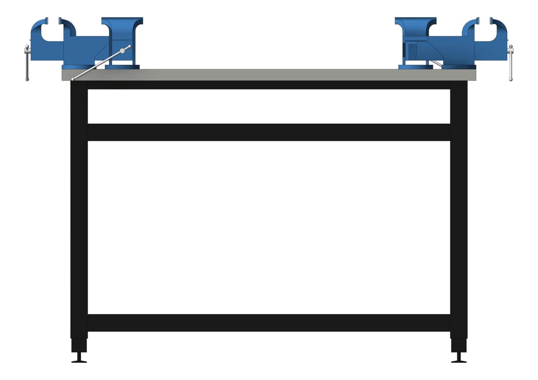 Front Image of Bench Metalwork TFSProjects System7 Kube4 1200 Square