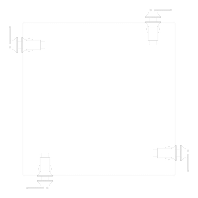 Plan Image of Bench Metalwork TFSProjects System7 Kube4 1200 Square