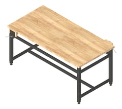 3D Presentation Image of Bench Woodwork TFSProjects System7 Kube2 1800 Long