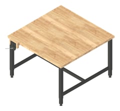 3D Presentation Image of Bench Woodwork TFSProjects System7 Kube3 DDA 1200 Square