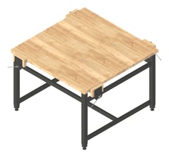 3D Presentation Image of Bench Woodwork TFSProjects System7 Kube4 1200 Square