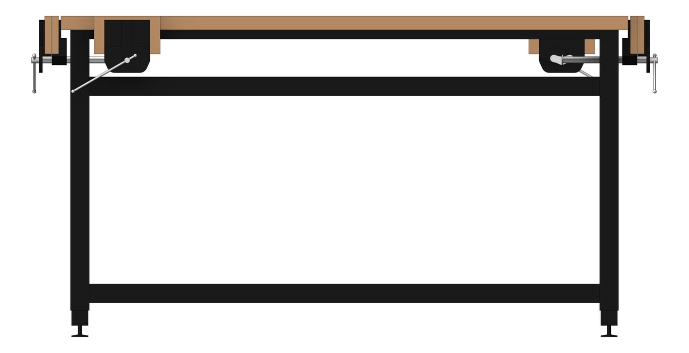 Front Image of Bench Woodwork TFSProjects System7 Kube4 1500 Square