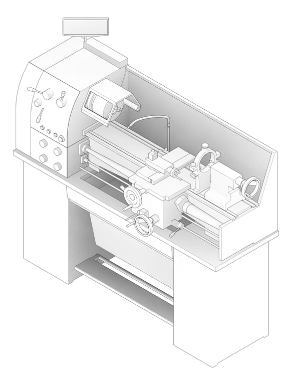 3D Documentation Image of Machinery CentreLathe TFSProjects Deluxe