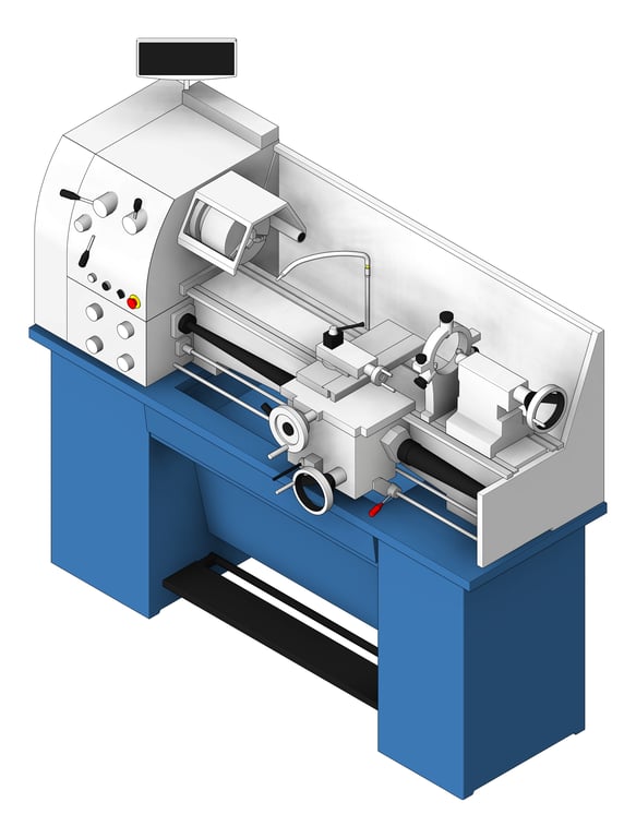 3D Shaded Image of Machinery CentreLathe TFSProjects Deluxe