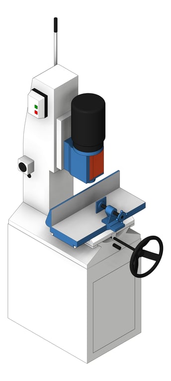 3D Shaded Image of Machinery ChiselMorticer TFSProjects 160mmCapacity