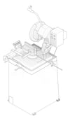 3D Documentation Image of Machinery ColdSawAndStand TFSProjects 315mm 240V