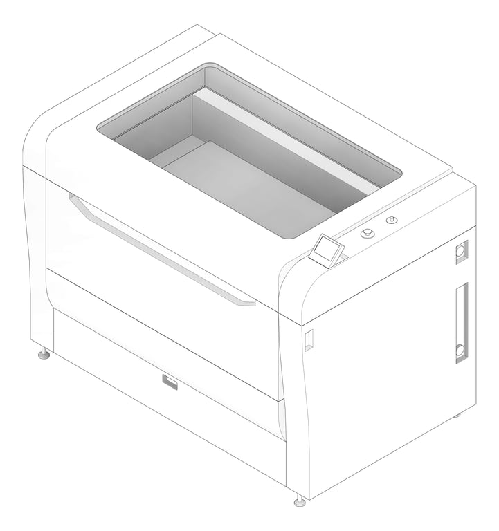 3D Documentation Image of Machinery LaserCutterEngraver TFSProjects GCC LaserPro S400