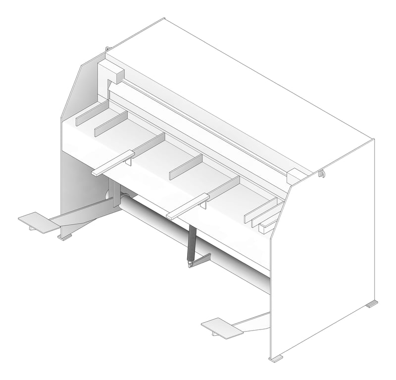 3D Documentation Image of Machinery ManualTreadleGuillotine TFSProjects 1300mm