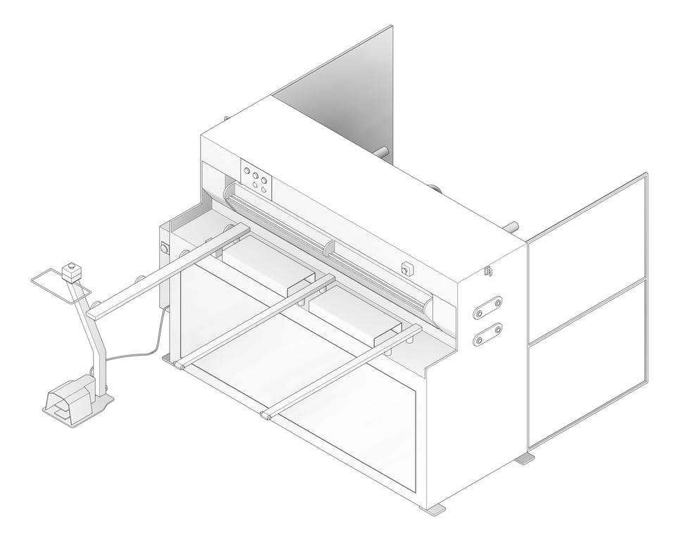 3D Documentation Image of Machinery MechanicalGuillotine TFSProjects 1300mm