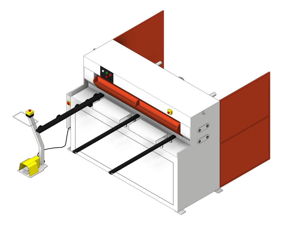 3D Shaded Image of Machinery MechanicalGuillotine TFSProjects 1300mm