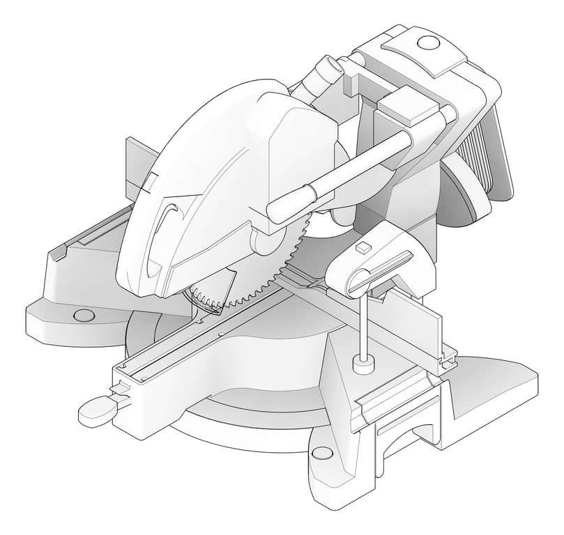 3D Documentation Image of Machinery MitreSaw TFSProjects Festool Kapex KS120R