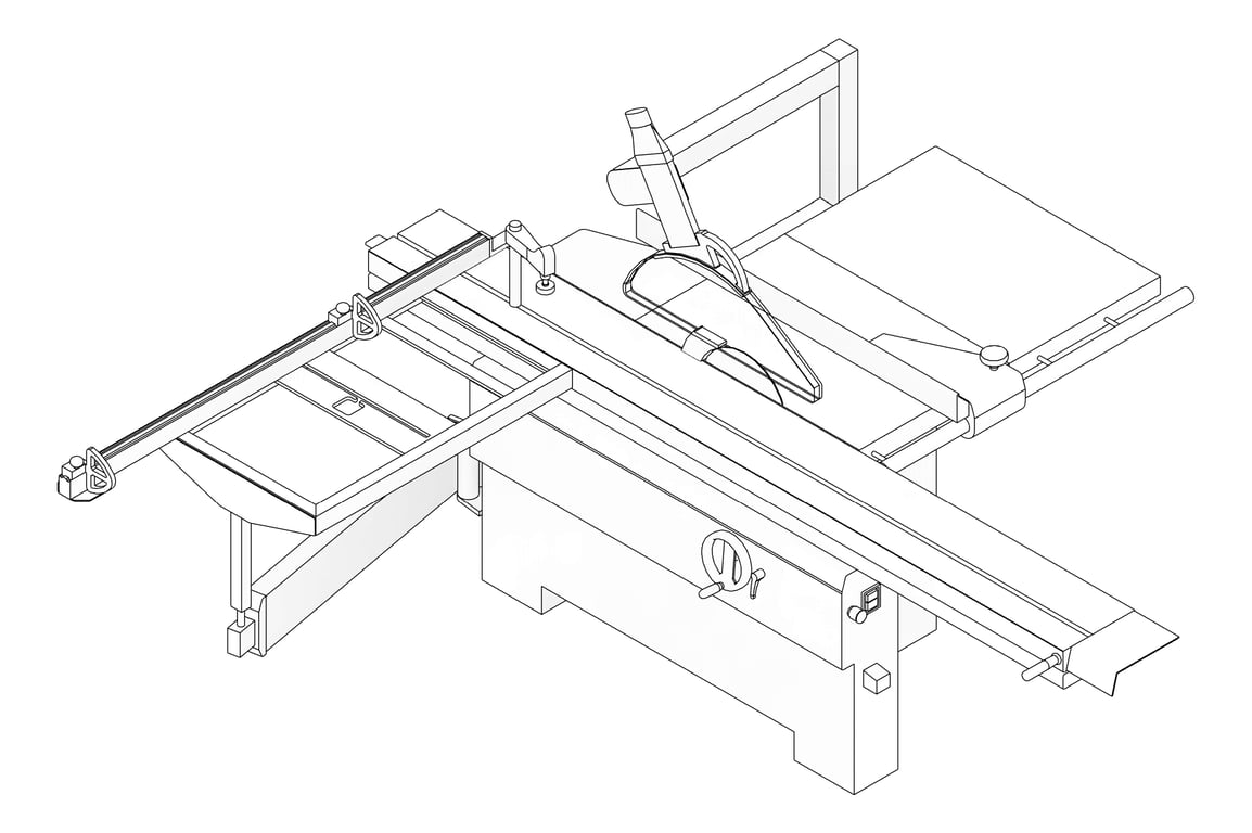 3D Documentation Image of Machinery PanelSaw TFSProjects SCM Minimax SC3C