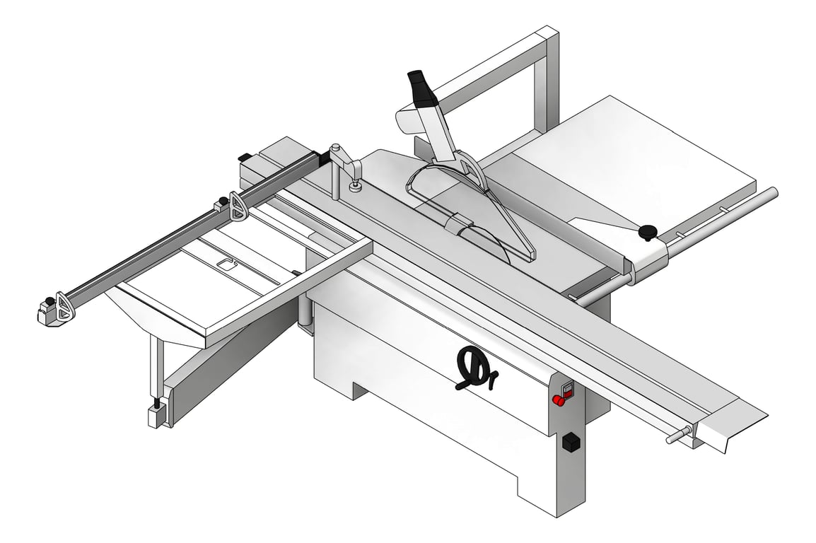 3D Shaded Image of Machinery PanelSaw TFSProjects SCM Minimax SC3C