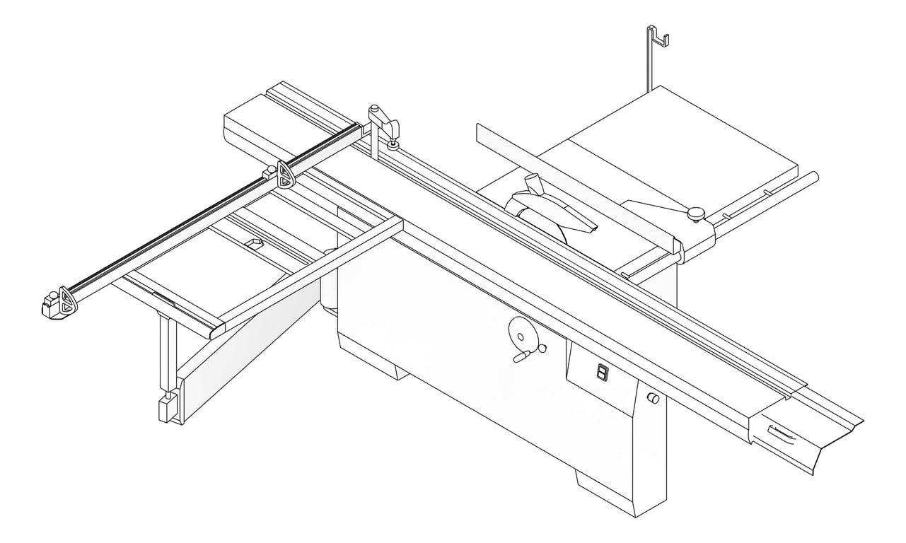 3D Documentation Image of Machinery PanelSaw TFSProjects SCM Minimax SC4Elite