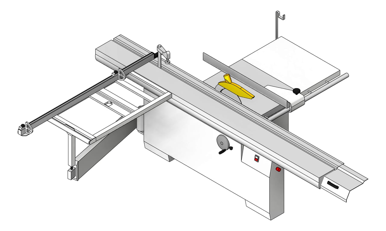3D Shaded Image of Machinery PanelSaw TFSProjects SCM Minimax SC4Elite