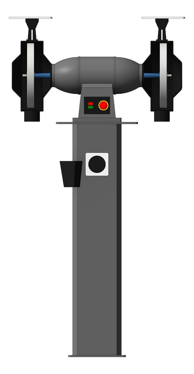 Front Image of Machinery PedestalBuffingMachine TFSProjects 225mm