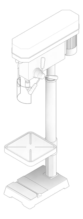 3D Documentation Image of Machinery PedestalDrill TFSProjects