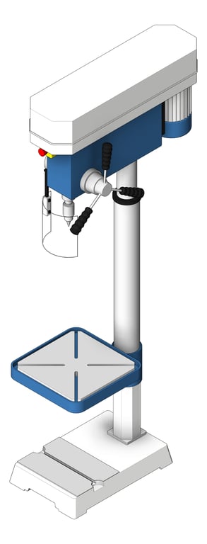 3D Shaded Image of Machinery PedestalDrill TFSProjects