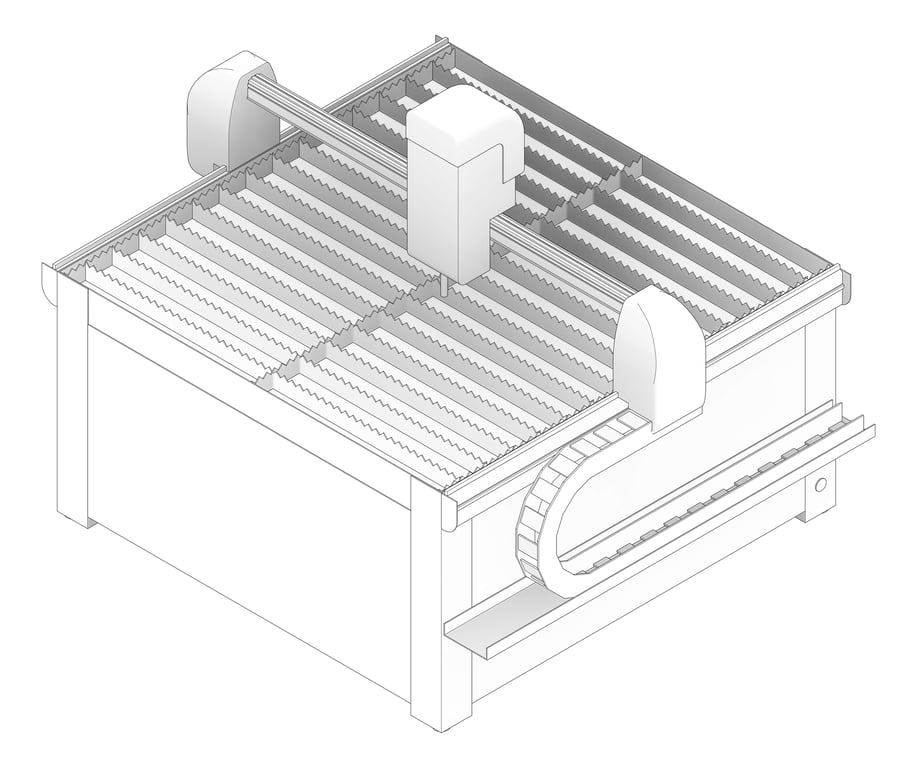 3D Documentation Image of Machinery PlasmaCuttingTable TFSProjects CNC KT12