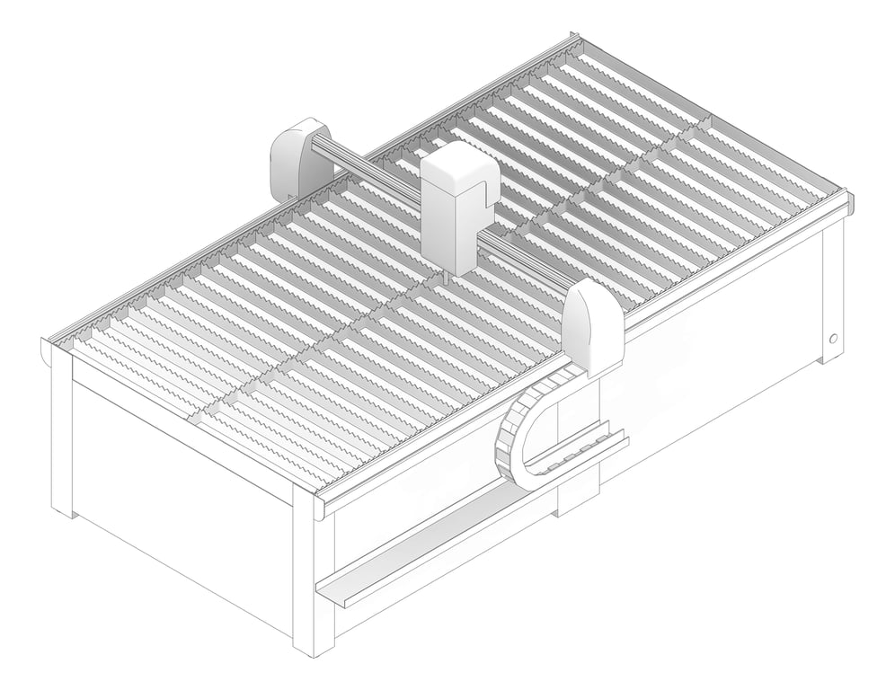 3D Documentation Image of Machinery PlasmaCuttingTable TFSProjects CNC KT24