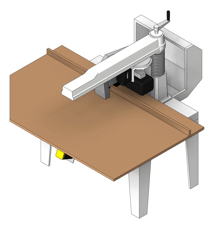3D Shaded Image of Machinery RadialArmSaw TFSProjects SCM Minimax SR650