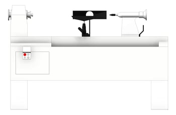 Front Image of Machinery WoodLathe TFSProjects VariableSpeed