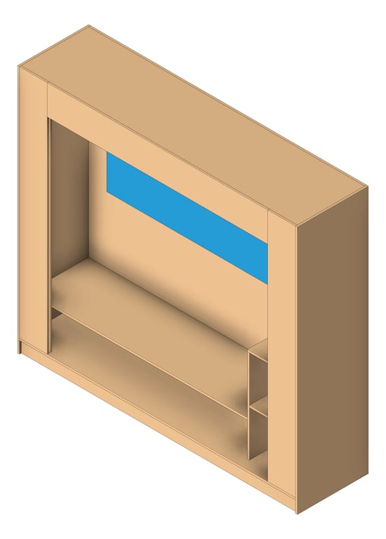 3D Shaded Image of Storage Tools TFSProjects System7 Kabin LockableShadowboard