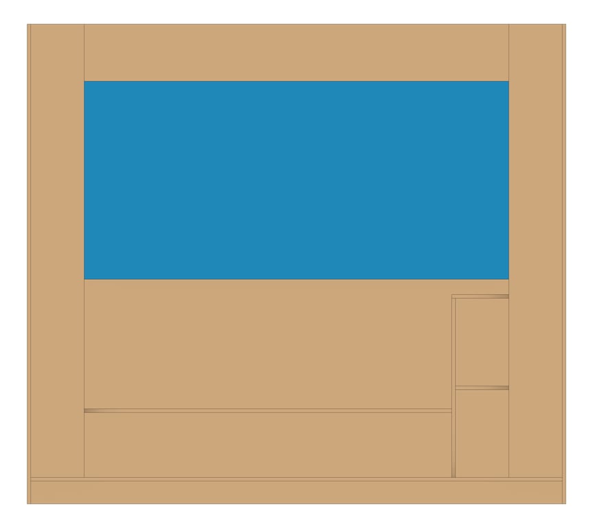 Front Image of Storage Tools TFSProjects System7 Kabin LockableShadowboard