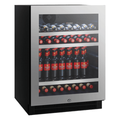 VBS050SSB-X_HERO_ANG_Prop.png Image of Refrigerator Underbench Vintec Beverage 100Bottle