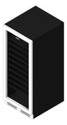 3D Shaded Image of Refrigerator Freestanding Vintec Wine 130Bottle