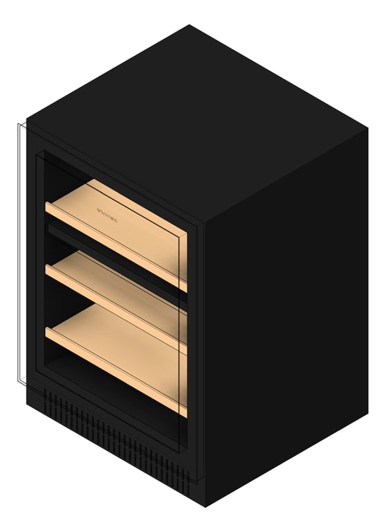 3D Shaded Image of Refrigerator Underbench Vintec Wine 50Bottle