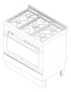 3D Documentation Image of Cooker Upright Westinghouse DualFuel