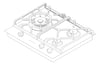3D Documentation Image of Cooktop Gas Westinghouse 600 Glass