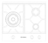 Plan Image of Cooktop Gas Westinghouse 600 Glass