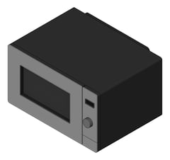 3D Shaded Image of Microwave Countertop Westinghouse 42L