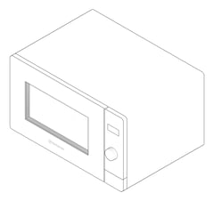3D Documentation Image of Microwave Countertop Westinghouse 45L