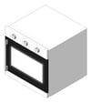 3D Shaded Image of Oven Electric Westinghouse 600 SideOpening
