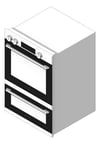 3D Shaded Image of Oven Gas Westinghouse 600 Duo