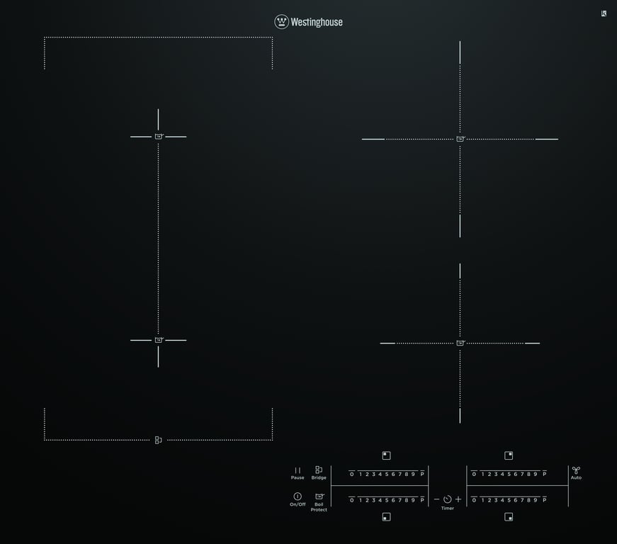 Westinghouse 60cm Induction Cooktop WHI645BD.jpg Image of Cooktop Induction Westinghouse 600