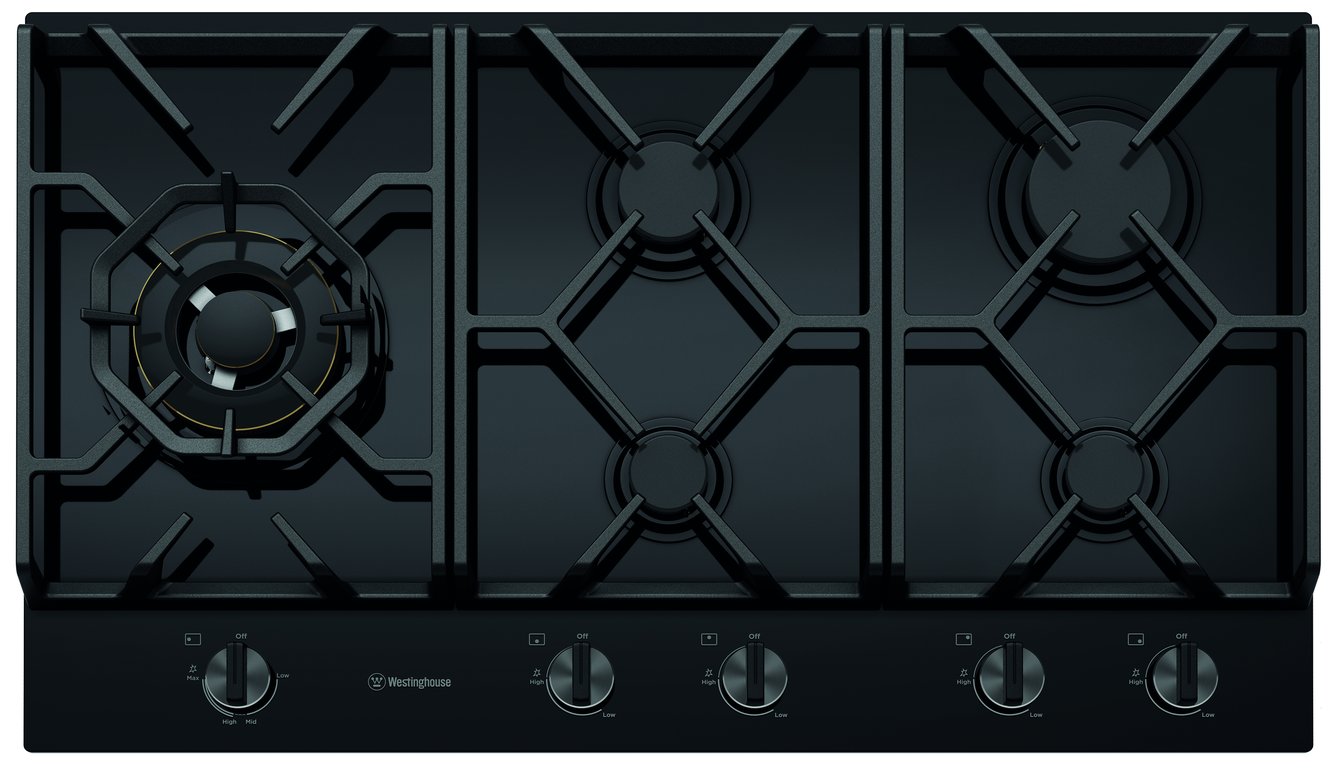 Westinghouse 90cm Ceramic Cooktop WHG959BD.jpg Image of Cooktop Gas Westinghouse 900 Glass