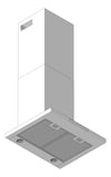 3D Shaded Image of Rangehood Canopy Westinghouse 600 TouchControl