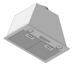 3D Shaded Image of Rangehood Integrated Westinghouse 500