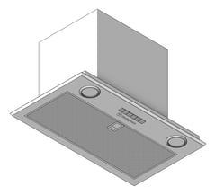 3D Shaded Image of Rangehood Integrated Westinghouse 520