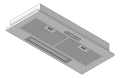 3D Shaded Image of Rangehood Integrated Westinghouse 710