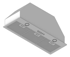 3D Shaded Image of Rangehood Integrated Westinghouse 800