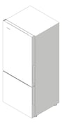 3D Shaded Image of Refrigerator Freezer Westinghouse 425L